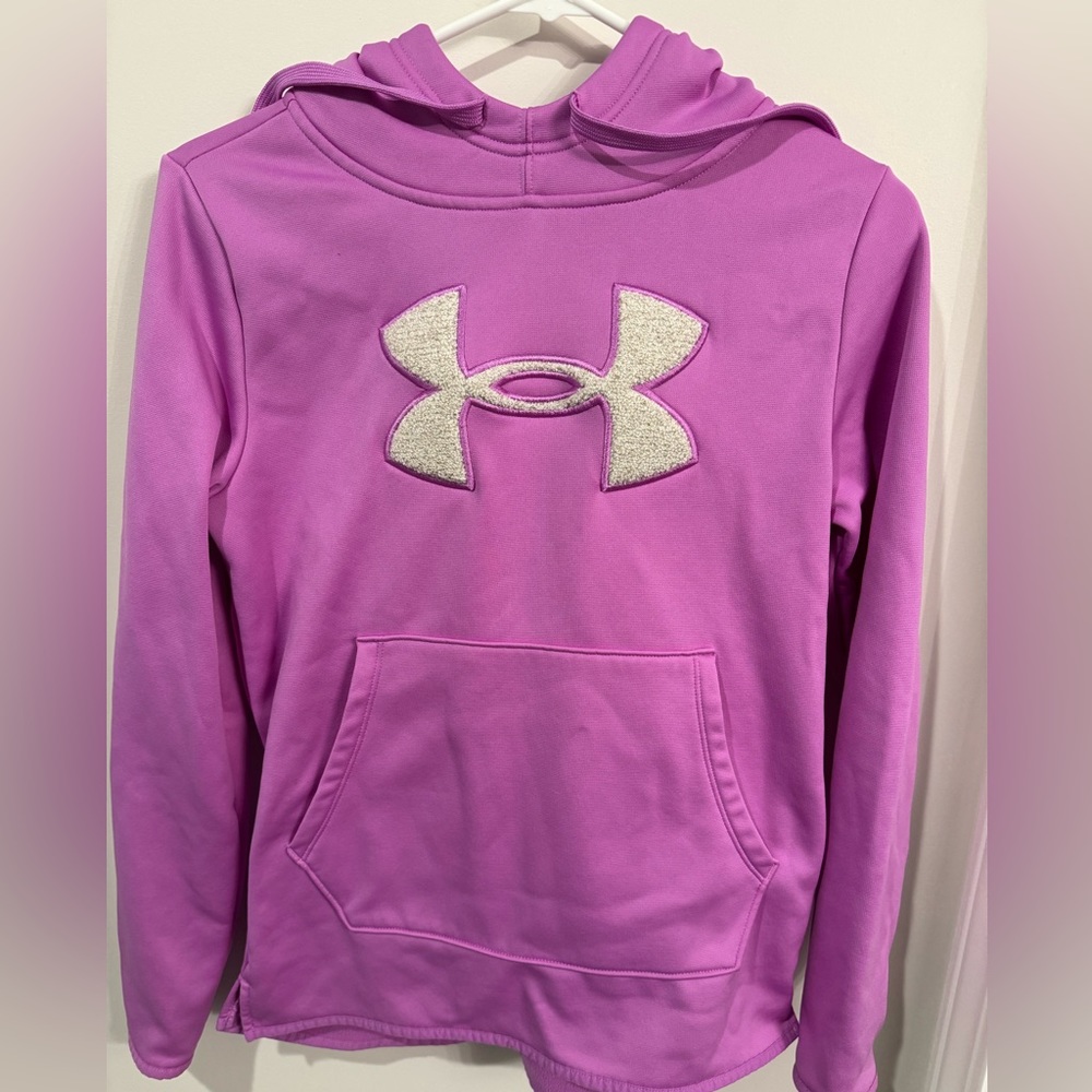 Under‎ Armour Womens Pullover Purple Logo Hoodie size XS